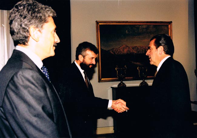 Di Santo con D'Alema ed il Presidente Frei