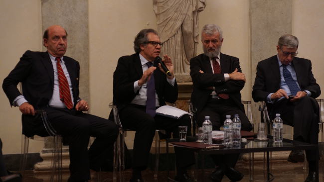 Da sinistra: Giorgio Malfatti, Luis Almagro, Donato Di Santo, Massimo Gaini