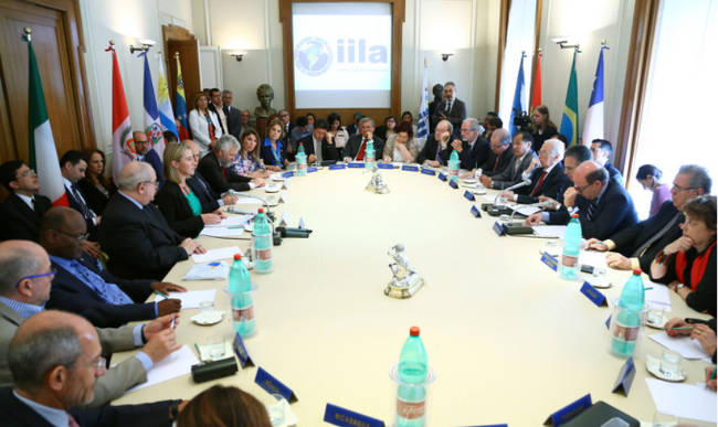 Altra immagine dell'incontro della Ministro Mogherini all'IILA