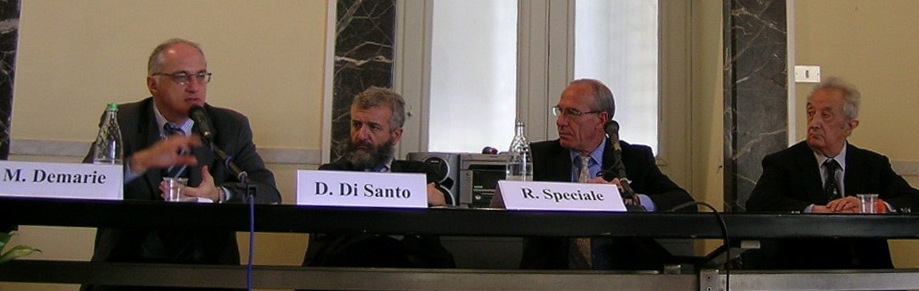Genova, Casa America, 2007: Ludovico Incisa di Camerana (ultimo a destra) , relatore con Speciale, Di Santo e Demarie.