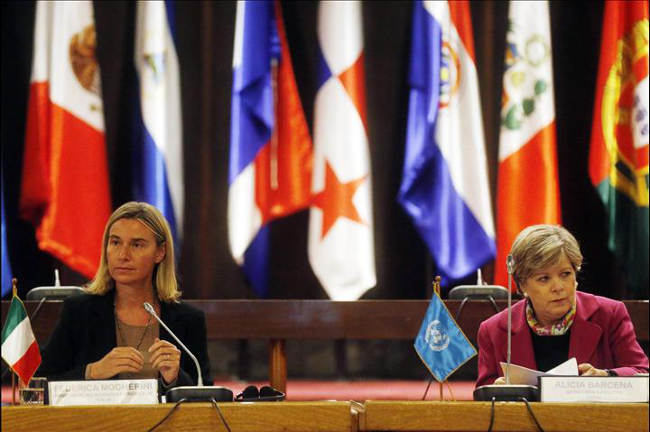 CILE (5 agosto 2014) Visita della Ministro degli Esteri, Federica Mogherini alla CEPAL, Commissione Economica per l’America Latina e incontro con la Segretaria Esecutiva, Alicia Barcena.