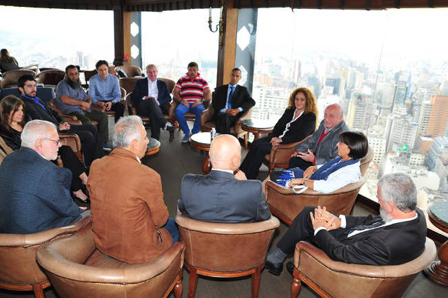 San Paolo, 5 settembre 2014: Marina Sereni incontra un gruppo di italiani di origine umbra in Brasile.