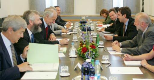 I Sottosegretari Milos Budin e Donato Di Santo incontrano, a Lubiana, il Ministro degli Esteri sloveno, Rupel.